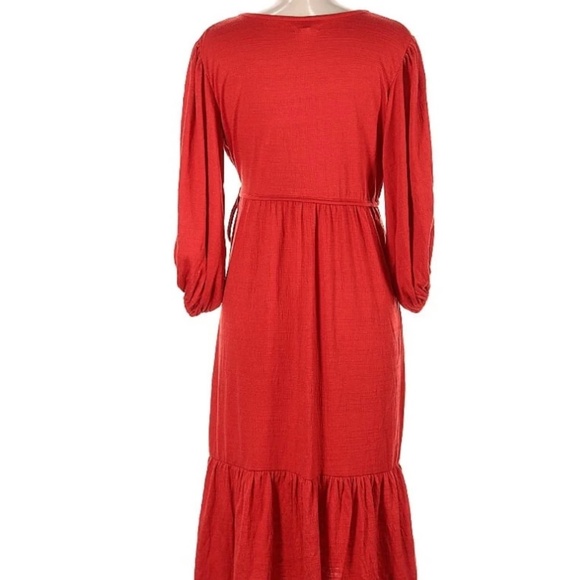 Max Studio Midi Maxi Long Dress Red Size M Like New - Picture 2 of 3